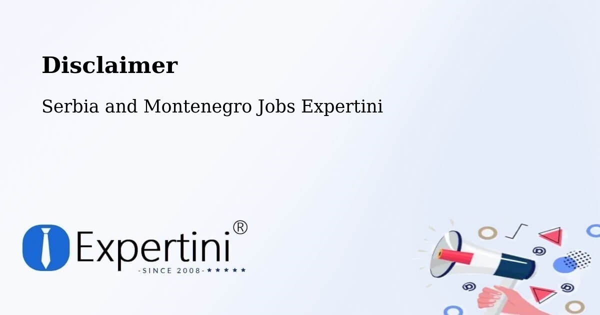 Disclaimer – Armstrong - Serbia and Montenegro Jobs Expertini